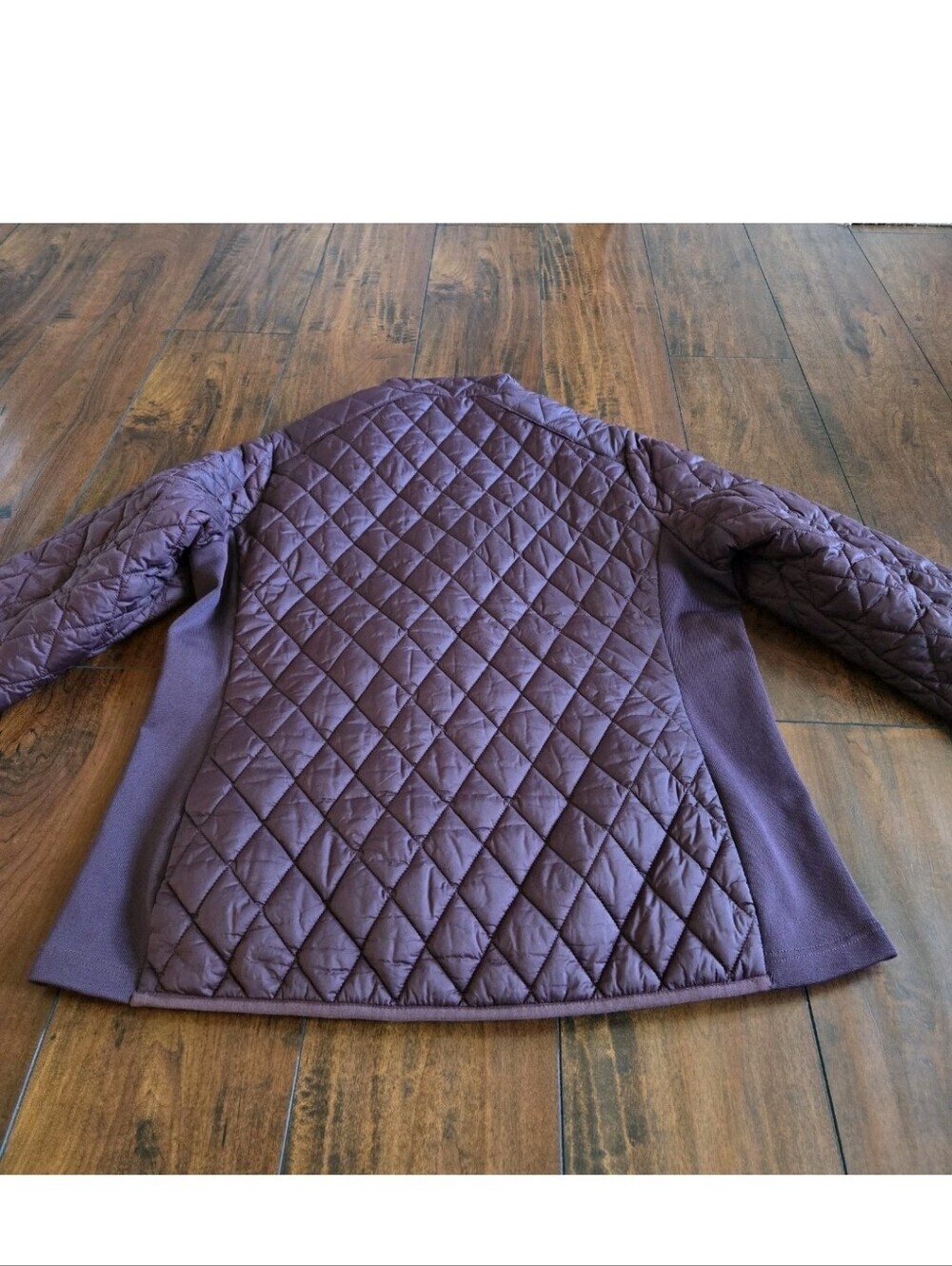 Barbour Yarrow Quilted Puffer Zip-Up Lightweight Black Cherry Jacket US Size 12 - Picture 8 of 16